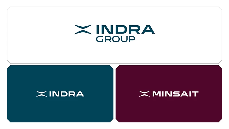 Nuevos logos de Indra Group, Indra y Minsait.
